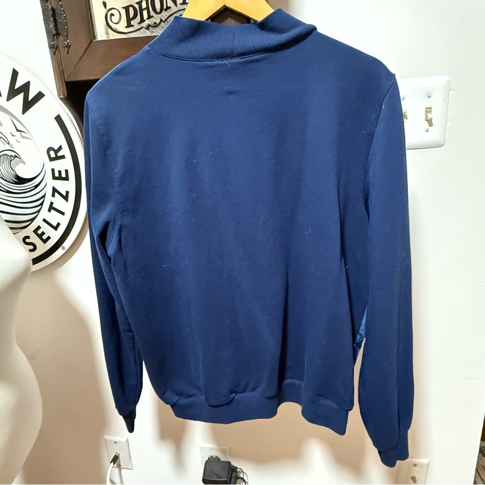 Alfred Dunner Blue Patchwork Turtleneck Sweater - image 6